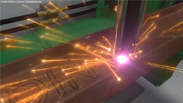 激光雕刻-工业生产流程动画